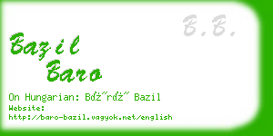 bazil baro business card